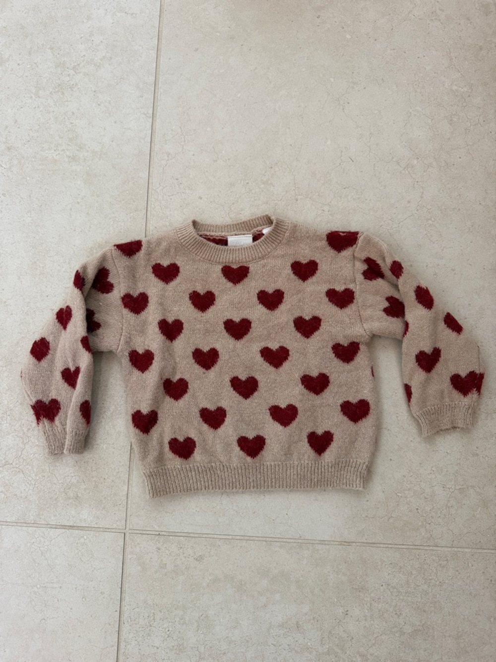 Zara Baby Heart Crewneck Sweater